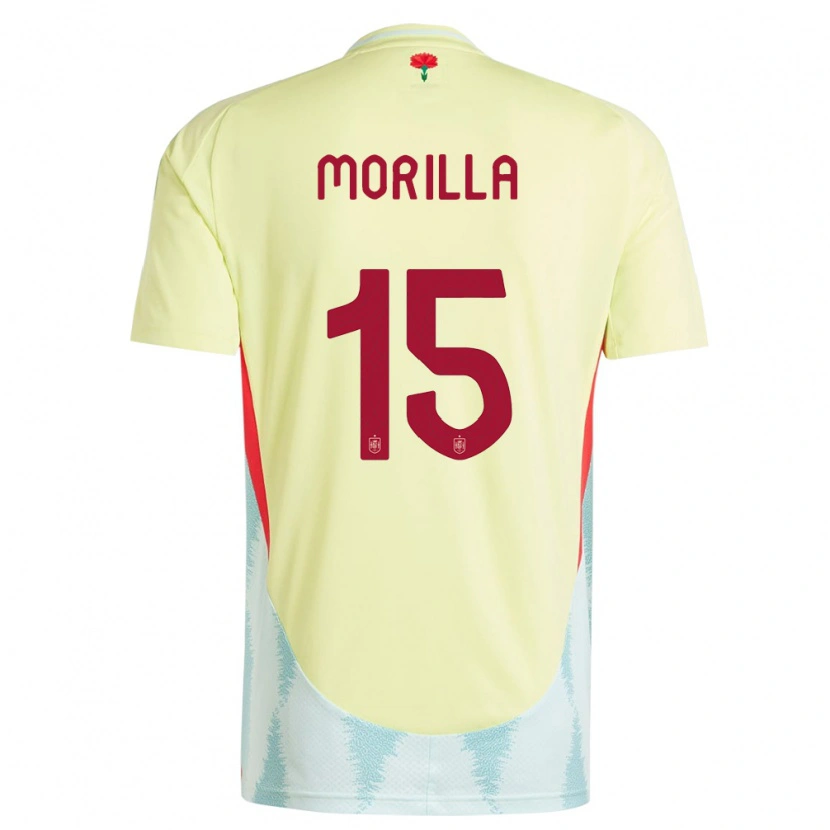 Danxen Kinder Spanien Jairo Morilla #15 Gelb Auswärtstrikot Trikot 24-26 T-Shirt Schweiz