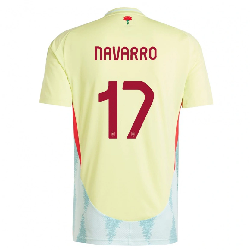 Danxen Kinder Spanien Robert Navarro #17 Gelb Auswärtstrikot Trikot 24-26 T-Shirt Schweiz