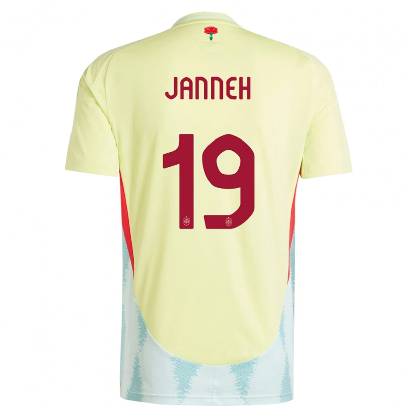 Danxen Kinder Spanien Omar Janneh #19 Gelb Auswärtstrikot Trikot 24-26 T-Shirt Schweiz