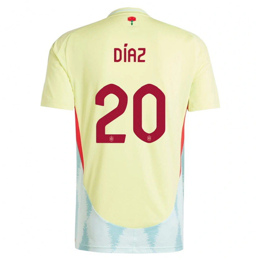 Danxen Kinder Spanien Mario Díaz #20 Gelb Auswärtstrikot Trikot 24-26 T-Shirt Schweiz