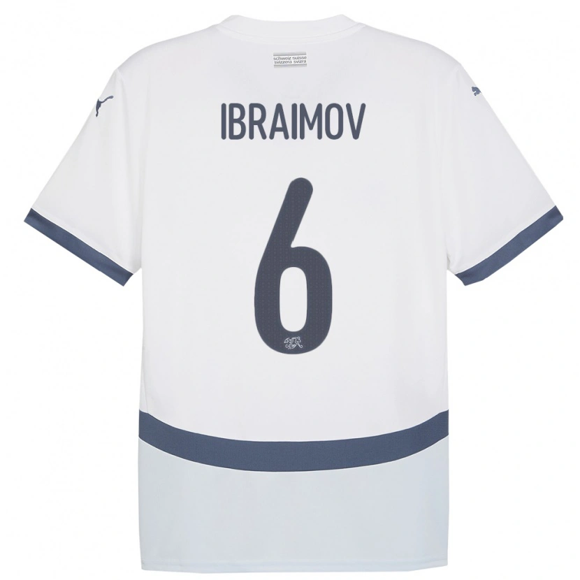 Danxen Kinder Schweiz Leonit Ibraimov #6 Weiß Auswärtstrikot Trikot 24-26 T-Shirt Schweiz