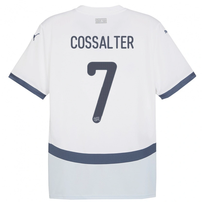 Danxen Kinder Schweiz Ivan Cossalter #7 Weiß Auswärtstrikot Trikot 24-26 T-Shirt Schweiz