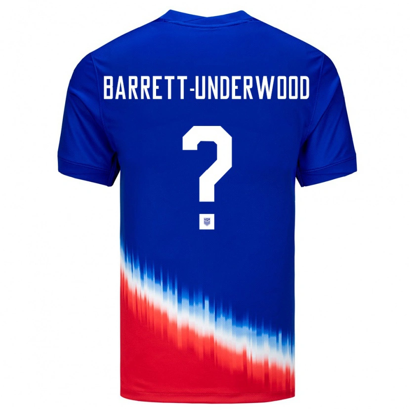 Danxen Kinder Vereinigte Staaten Keehan Barret-Underwood #0 Blau Auswärtstrikot Trikot 24-26 T-Shirt Schweiz