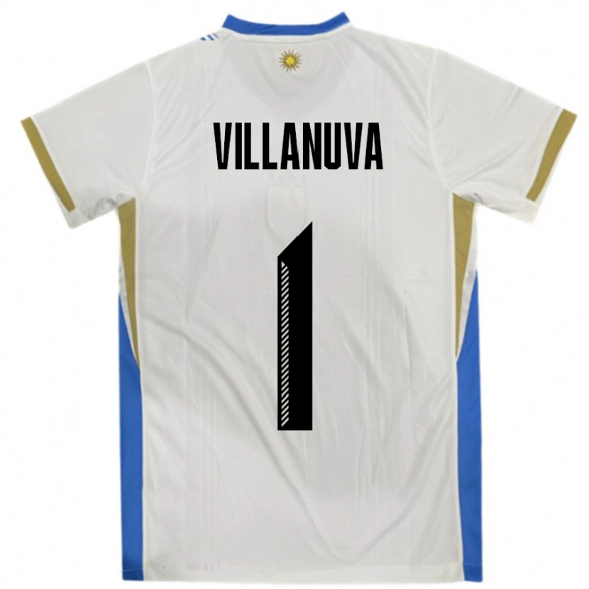 Danxen Kinder Uruguay Josefina Villanuva #1 Weiß Blau Auswärtstrikot Trikot 24-26 T-Shirt Schweiz
