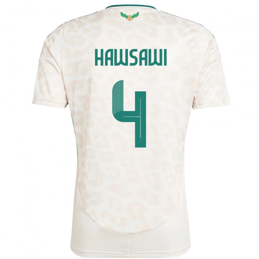 Danxen Kinder Saudi-Arabien Mohammed Hawsawi #4 Weiß Auswärtstrikot Trikot 24-26 T-Shirt Schweiz