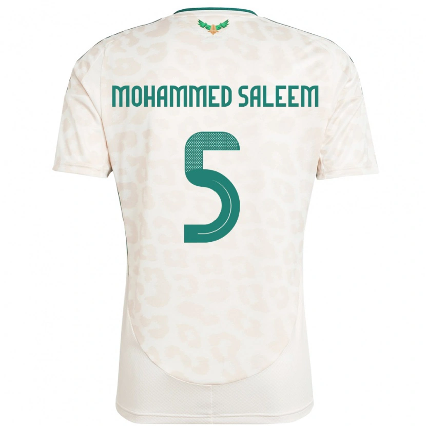Danxen Kinder Saudi-Arabien Moayad Mohammed Saleem #5 Weiß Auswärtstrikot Trikot 24-26 T-Shirt Schweiz