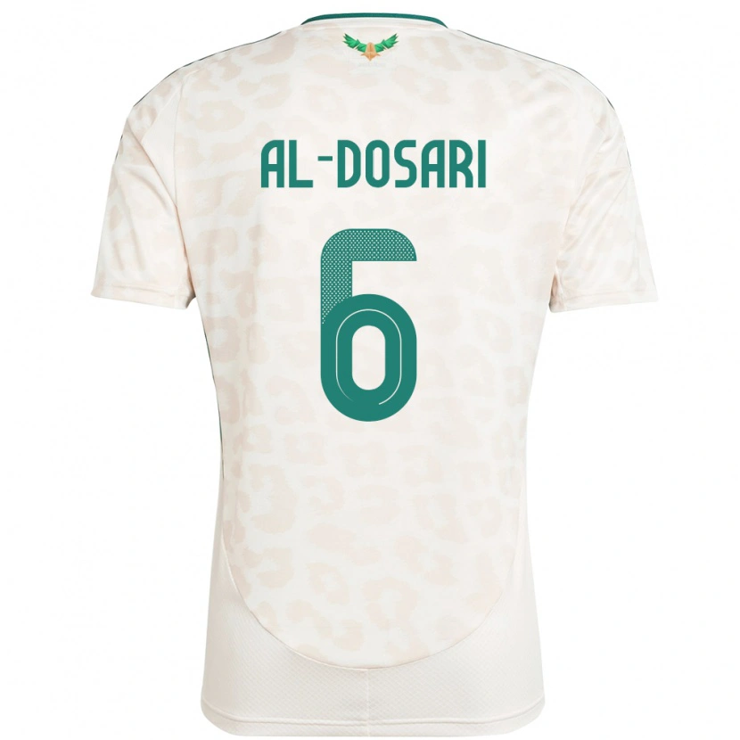 Danxen Kinder Saudi-Arabien Saeed Al-Dosari #6 Weiß Auswärtstrikot Trikot 24-26 T-Shirt Schweiz