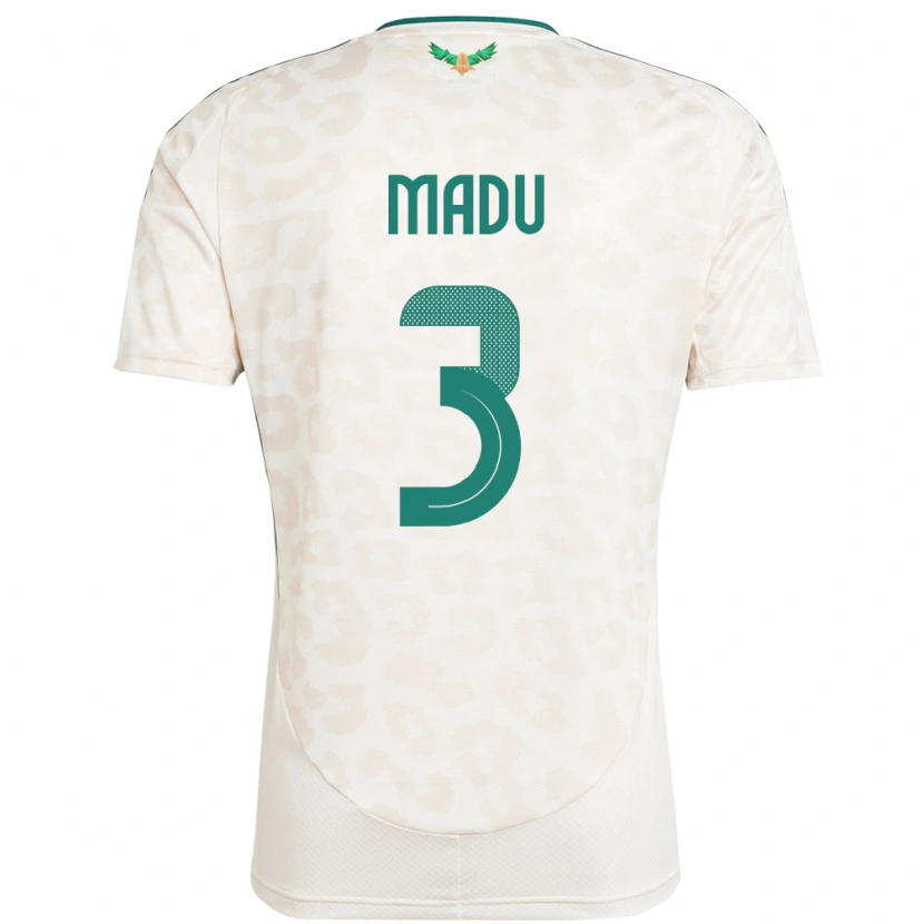 Danxen Kinder Saudi-Arabien Abdullah Madu #3 Weiß Auswärtstrikot Trikot 24-26 T-Shirt Schweiz