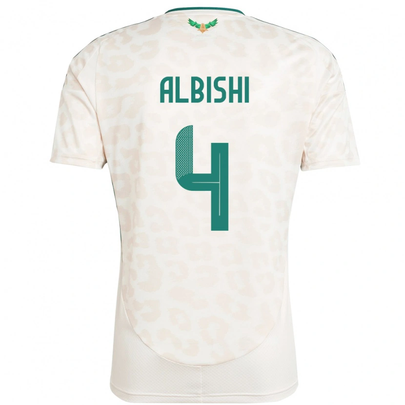 Danxen Kinder Saudi-Arabien Abdullah Albishi #4 Weiß Auswärtstrikot Trikot 24-26 T-Shirt Schweiz