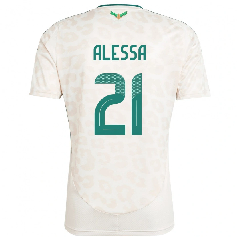 Danxen Kinder Saudi-Arabien Mohammed Alessa #21 Weiß Auswärtstrikot Trikot 24-26 T-Shirt Schweiz