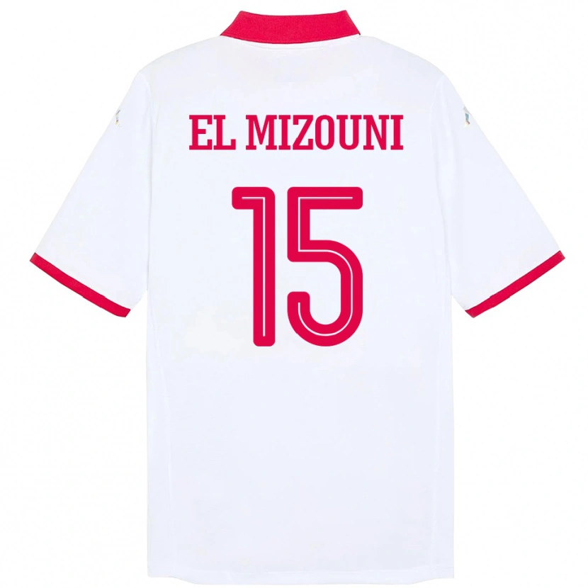 Danxen Kinder Tunesien Idris El Mizouni #15 Weiß Auswärtstrikot Trikot 24-26 T-Shirt Schweiz