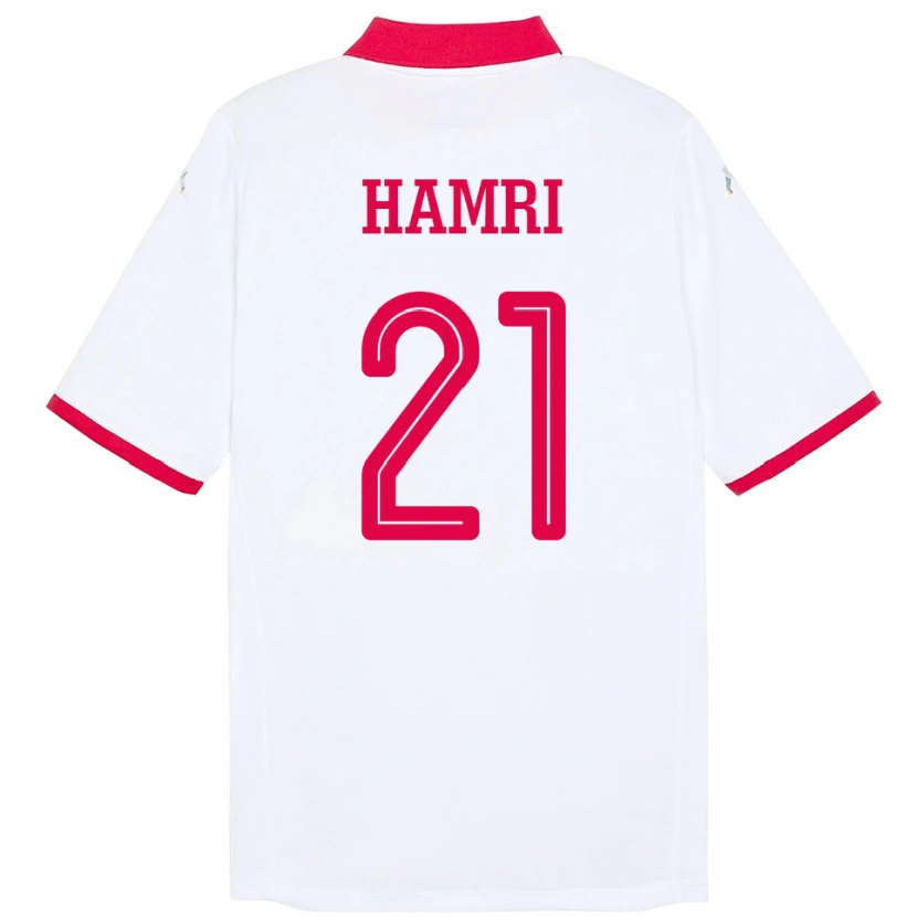 Danxen Kinder Tunesien Rabii Hamri #21 Weiß Auswärtstrikot Trikot 24-26 T-Shirt Schweiz