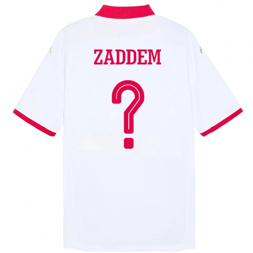 Danxen Kinder Tunesien Mootez Zaddem #0 Weiß Auswärtstrikot Trikot 24-26 T-Shirt Schweiz