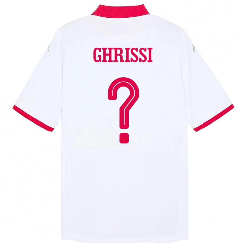 Danxen Kinder Tunesien Achref Ghrissi #0 Weiß Auswärtstrikot Trikot 24-26 T-Shirt Schweiz