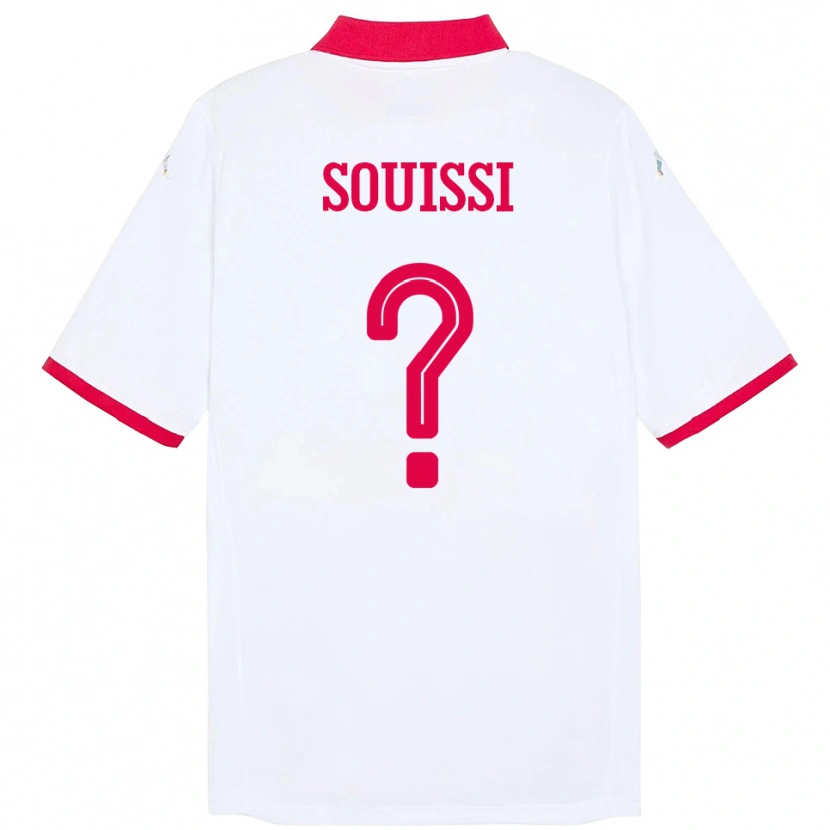 Danxen Kinder Tunesien Ibrahim Souissi #0 Weiß Auswärtstrikot Trikot 24-26 T-Shirt Schweiz