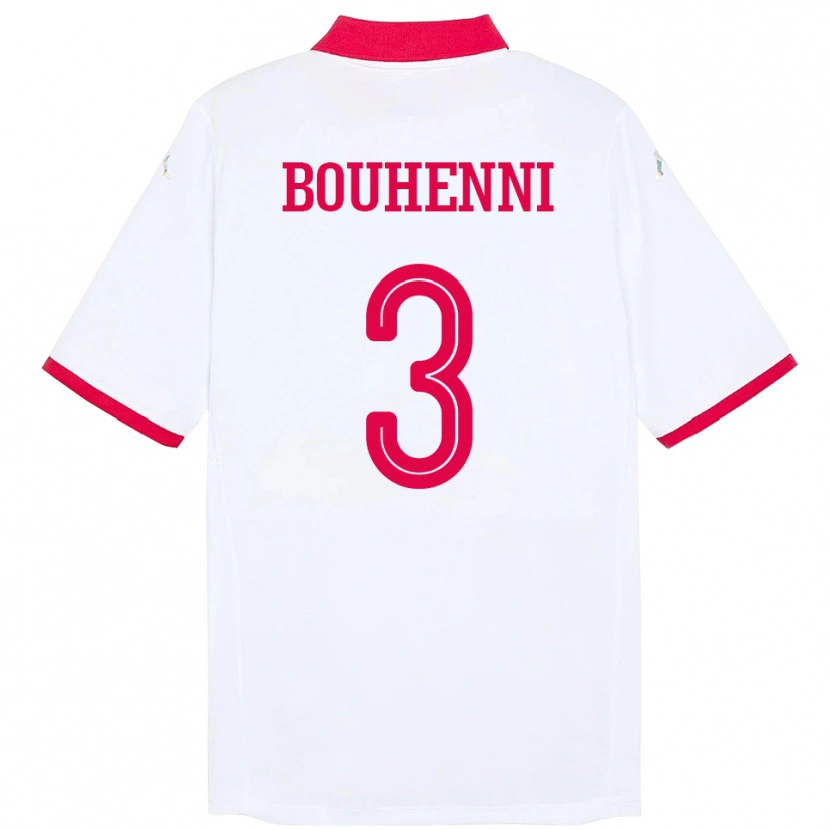 Danxen Kinder Tunesien Rayen Bouhenni #3 Weiß Auswärtstrikot Trikot 24-26 T-Shirt Schweiz
