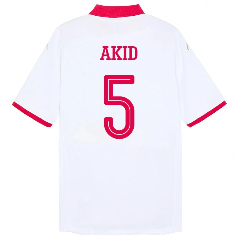 Danxen Kinder Tunesien Abdessalem Akid #5 Weiß Auswärtstrikot Trikot 24-26 T-Shirt Schweiz
