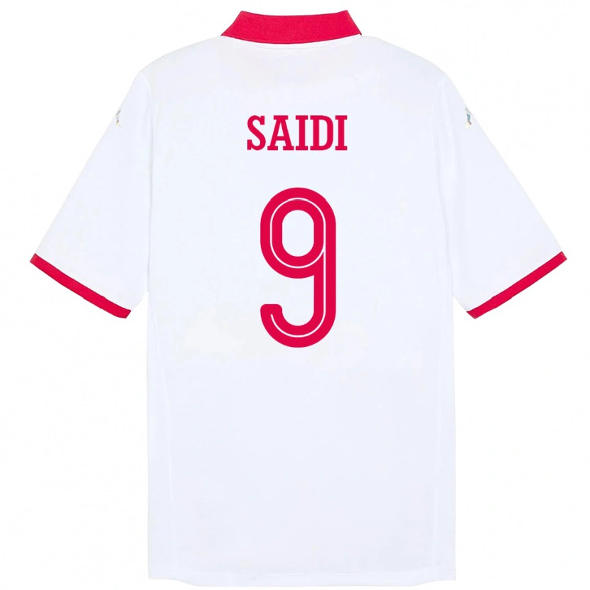 Danxen Kinder Tunesien Anisse Saidi #9 Weiß Auswärtstrikot Trikot 24-26 T-Shirt Schweiz
