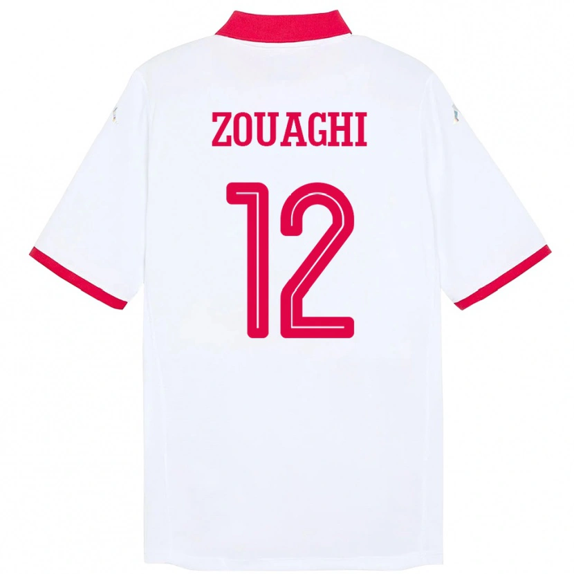 Danxen Kinder Tunesien Thomas Zouaghi #12 Weiß Auswärtstrikot Trikot 24-26 T-Shirt Schweiz