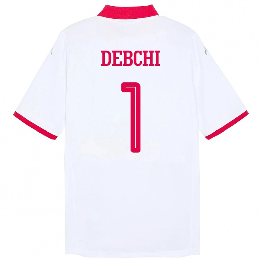 Danxen Kinder Tunesien Mohamed Sedki Debchi #1 Weiß Auswärtstrikot Trikot 24-26 T-Shirt Schweiz