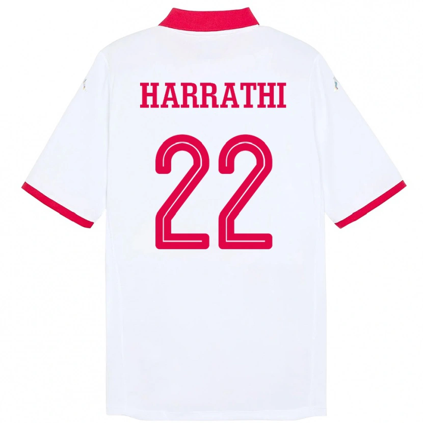 Danxen Kinder Tunesien Najla Harrathi #22 Weiß Auswärtstrikot Trikot 24-26 T-Shirt Schweiz