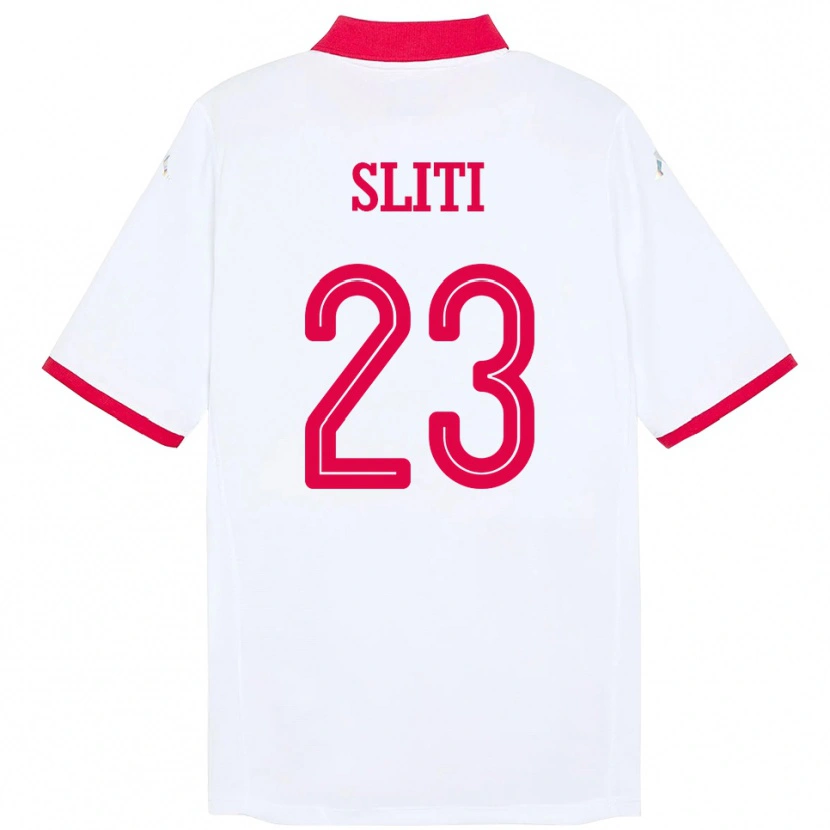 Danxen Kinder Tunesien Naim Sliti #23 Weiß Auswärtstrikot Trikot 24-26 T-Shirt Schweiz