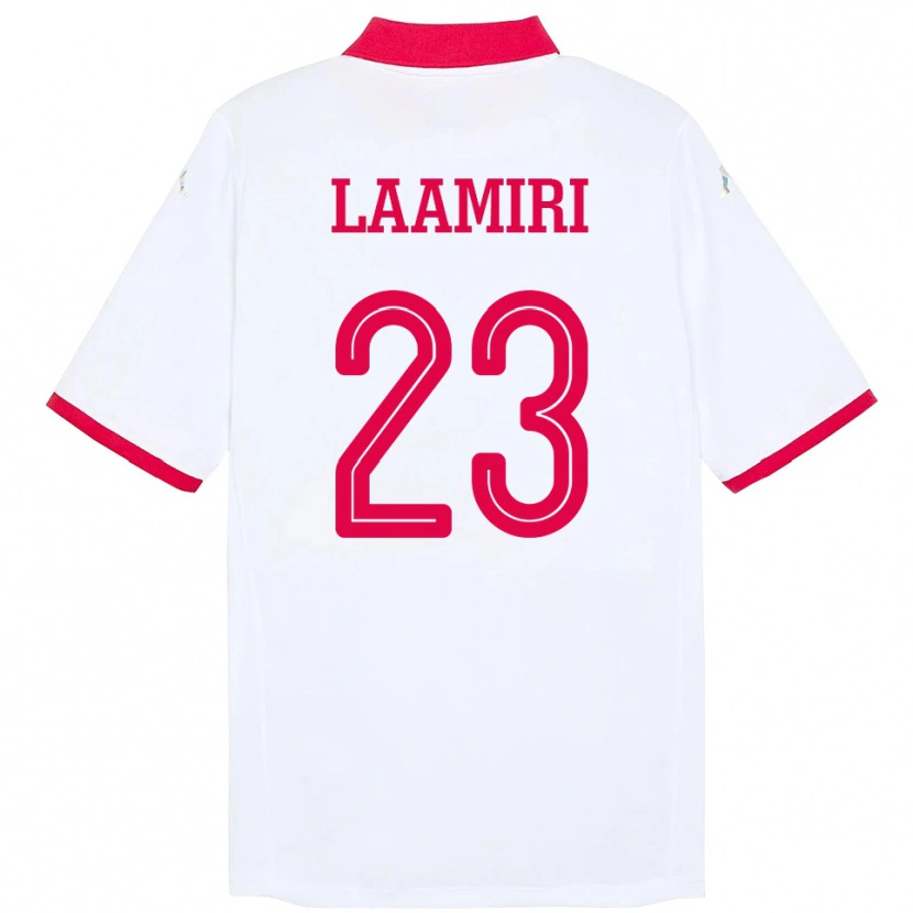 Danxen Kinder Tunesien Soumaya Laamiri #23 Weiß Auswärtstrikot Trikot 24-26 T-Shirt Schweiz
