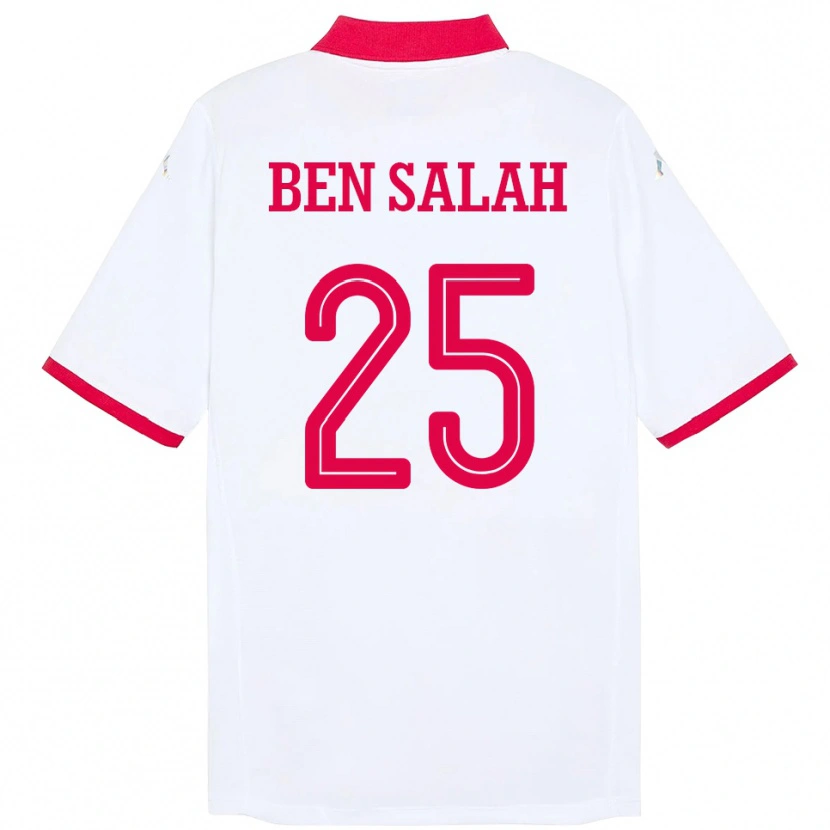 Danxen Kinder Tunesien Heni Ben Salah #25 Weiß Auswärtstrikot Trikot 24-26 T-Shirt Schweiz