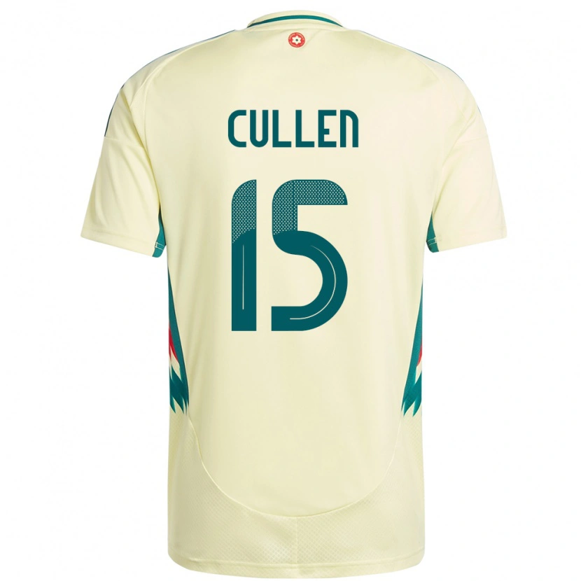 Danxen Kinder Wales Liam Cullen #15 Beige Gelb Auswärtstrikot Trikot 24-26 T-Shirt Schweiz