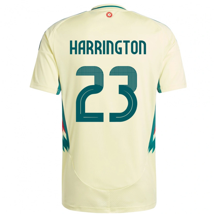 Danxen Kinder Wales David Harrington #23 Beige Gelb Auswärtstrikot Trikot 24-26 T-Shirt Schweiz