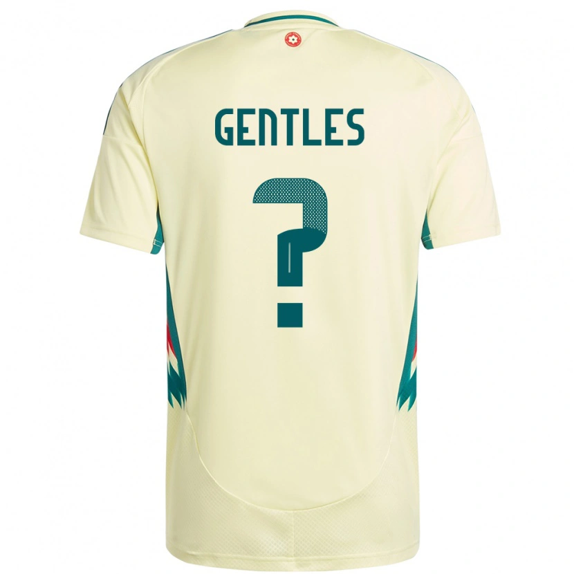 Danxen Kinder Wales Josh Gentles #0 Beige Gelb Auswärtstrikot Trikot 24-26 T-Shirt Schweiz
