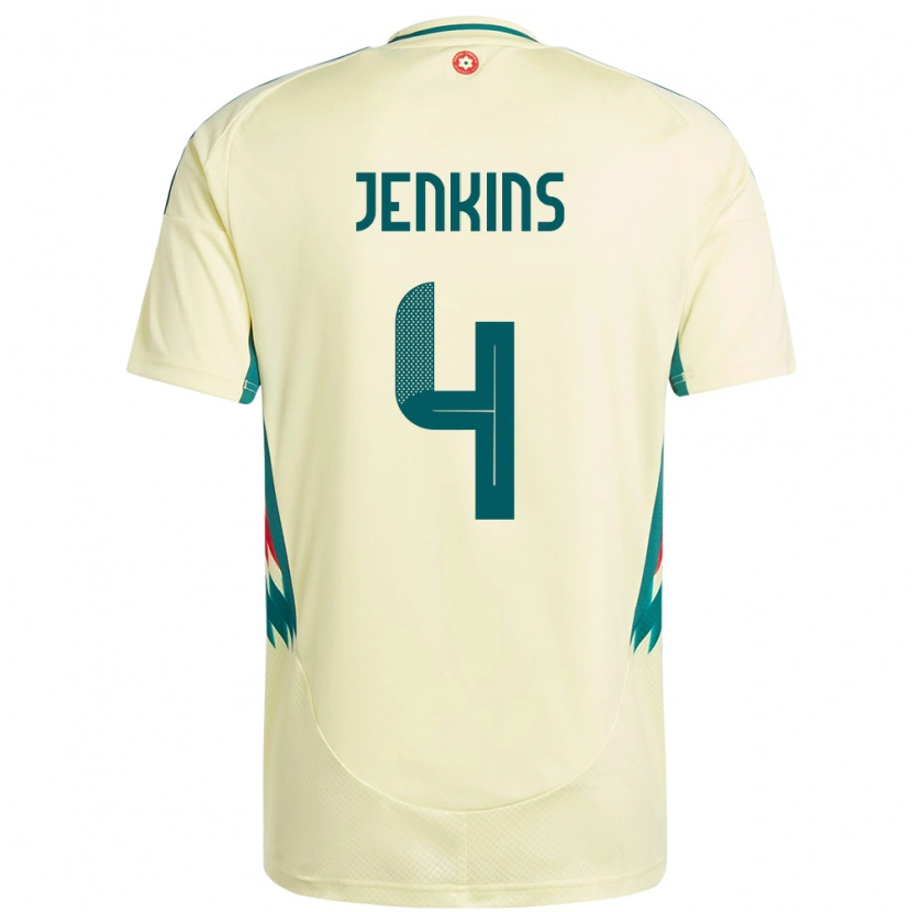 Danxen Kinder Wales Lee Jenkins #4 Beige Gelb Auswärtstrikot Trikot 24-26 T-Shirt Schweiz