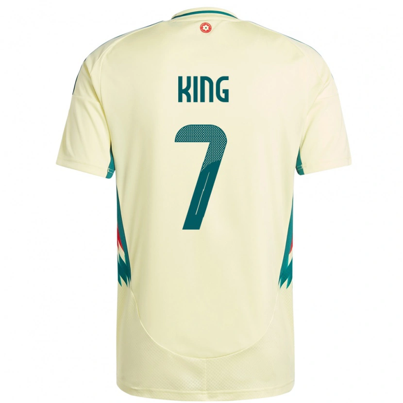 Danxen Kinder Wales Eli King #7 Beige Gelb Auswärtstrikot Trikot 24-26 T-Shirt Schweiz