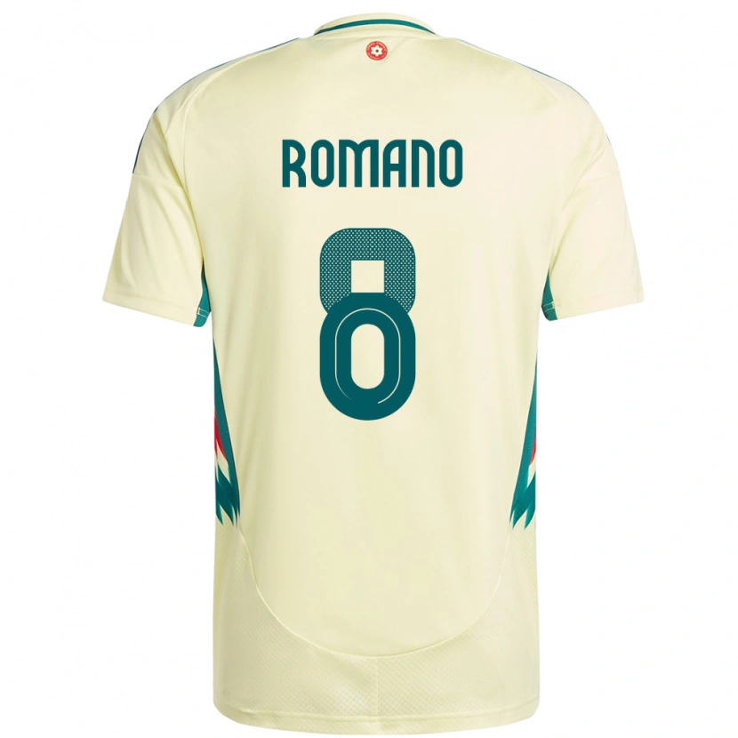 Danxen Kinder Wales Enzo Romano #8 Beige Gelb Auswärtstrikot Trikot 24-26 T-Shirt Schweiz