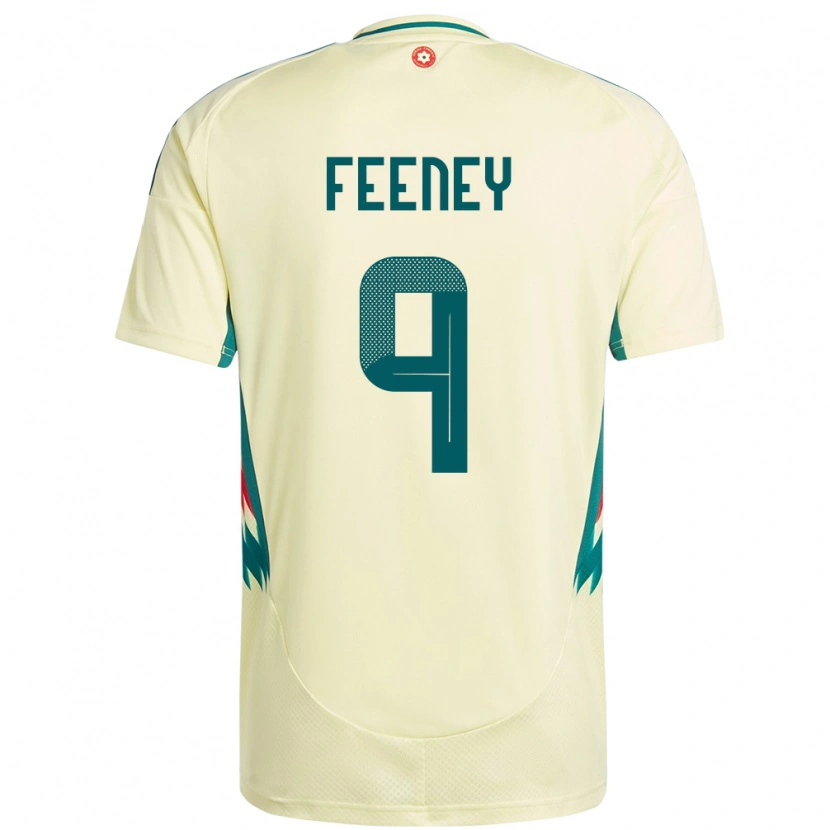 Danxen Kinder Wales George Feeney #9 Beige Gelb Auswärtstrikot Trikot 24-26 T-Shirt Schweiz