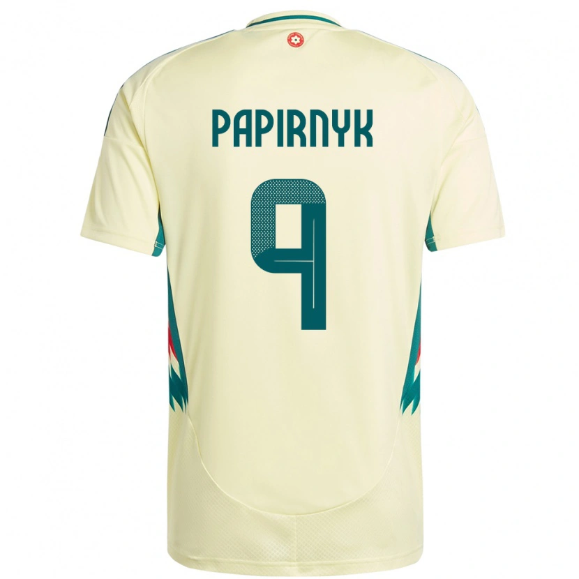 Danxen Kinder Wales Leo Papirnyk #9 Beige Gelb Auswärtstrikot Trikot 24-26 T-Shirt Schweiz