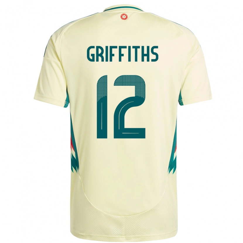 Danxen Kinder Wales Ewan Griffiths #12 Beige Gelb Auswärtstrikot Trikot 24-26 T-Shirt Schweiz