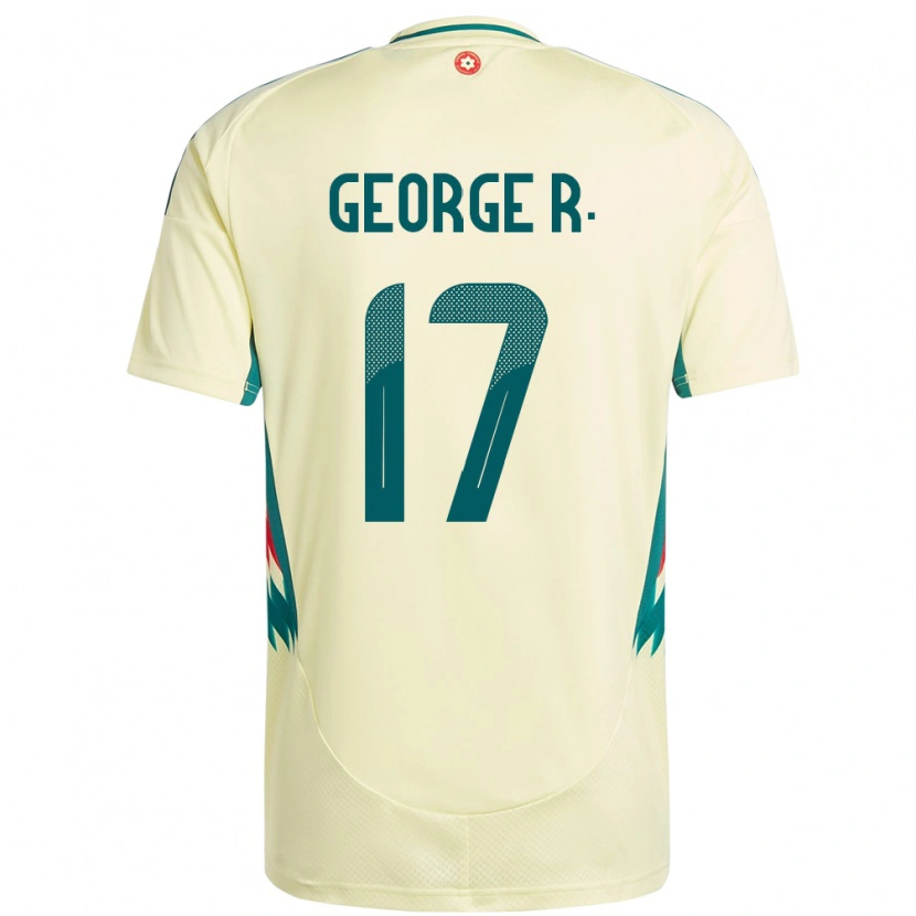 Danxen Kinder Wales George Robinson #17 Beige Gelb Auswärtstrikot Trikot 24-26 T-Shirt Schweiz