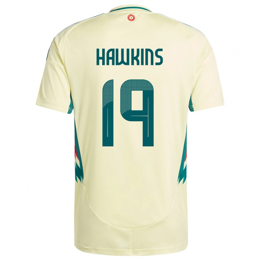 Danxen Kinder Wales Max Hawkins #19 Beige Gelb Auswärtstrikot Trikot 24-26 T-Shirt Schweiz