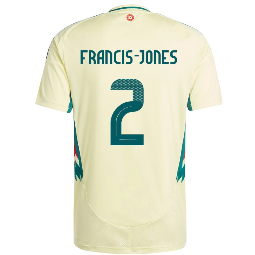 Danxen Kinder Wales Maria Francis Jones #2 Beige Gelb Auswärtstrikot Trikot 24-26 T-Shirt Schweiz