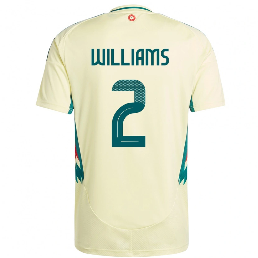 Danxen Kinder Wales Morgan Williams #2 Beige Gelb Auswärtstrikot Trikot 24-26 T-Shirt Schweiz