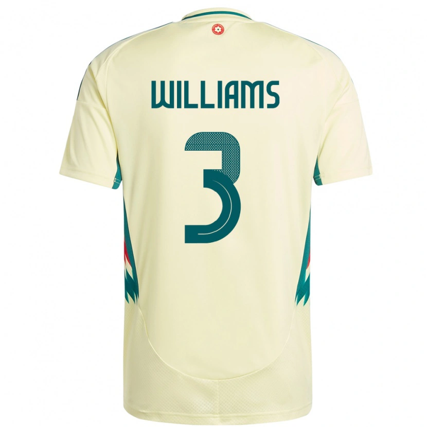 Danxen Kinder Wales Zac Williams #3 Beige Gelb Auswärtstrikot Trikot 24-26 T-Shirt Schweiz