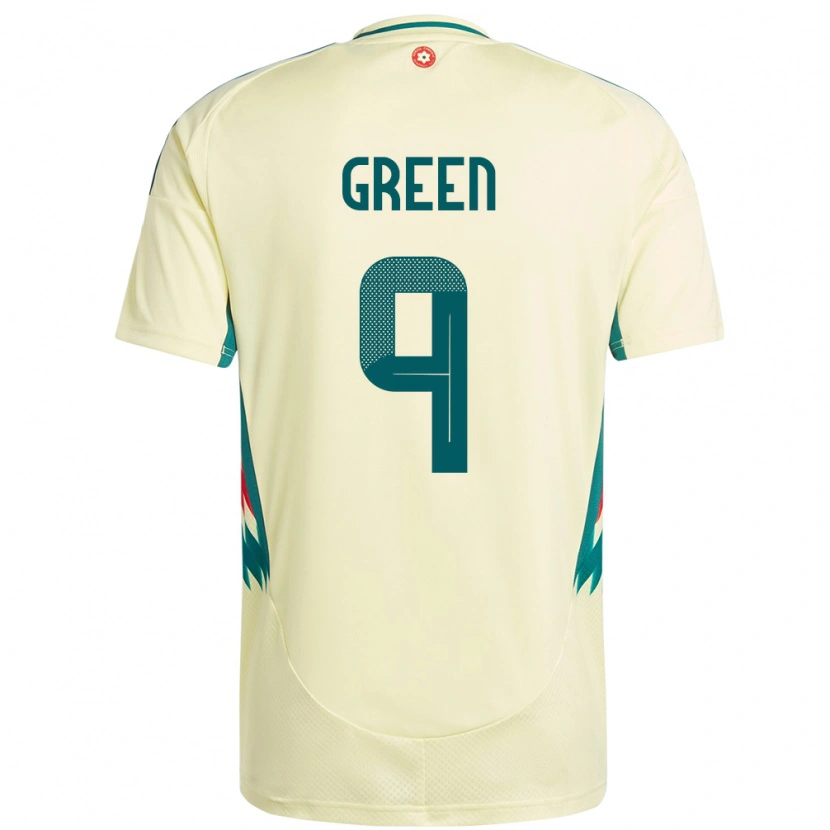 Danxen Kinder Wales Kayleigh Green #9 Beige Gelb Auswärtstrikot Trikot 24-26 T-Shirt Schweiz