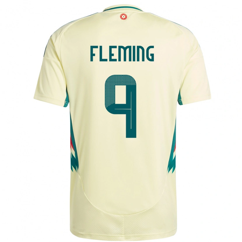 Danxen Kinder Wales Cole Fleming #9 Beige Gelb Auswärtstrikot Trikot 24-26 T-Shirt Schweiz