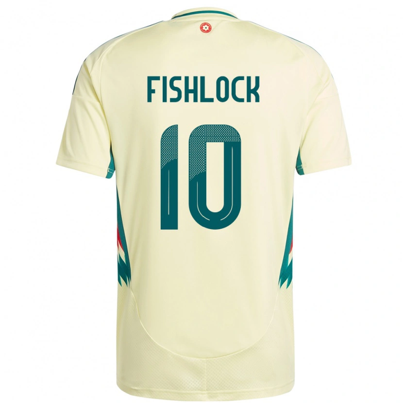 Danxen Kinder Wales Jessica Fishlock #10 Beige Gelb Auswärtstrikot Trikot 24-26 T-Shirt Schweiz