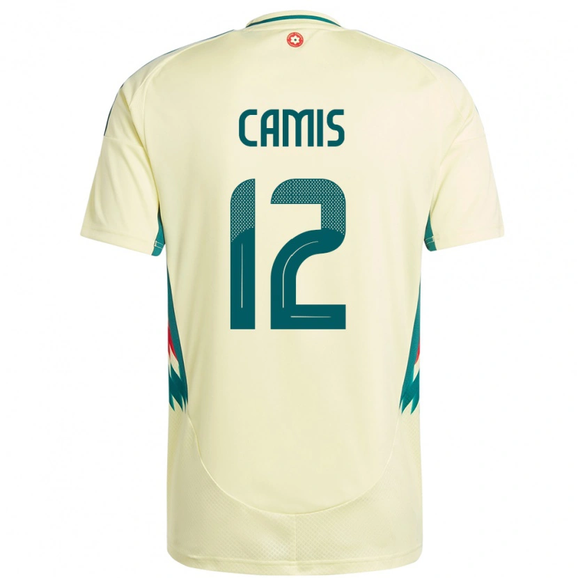 Danxen Kinder Wales Oliver Camis #12 Beige Gelb Auswärtstrikot Trikot 24-26 T-Shirt Schweiz
