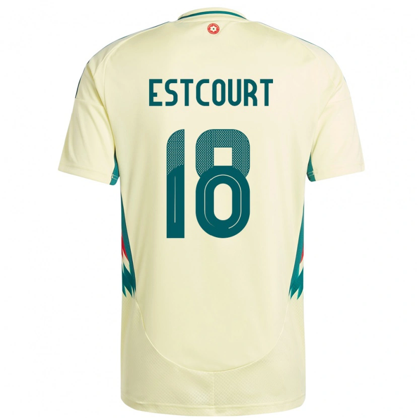 Danxen Kinder Wales Charlie Estcourt #18 Beige Gelb Auswärtstrikot Trikot 24-26 T-Shirt Schweiz
