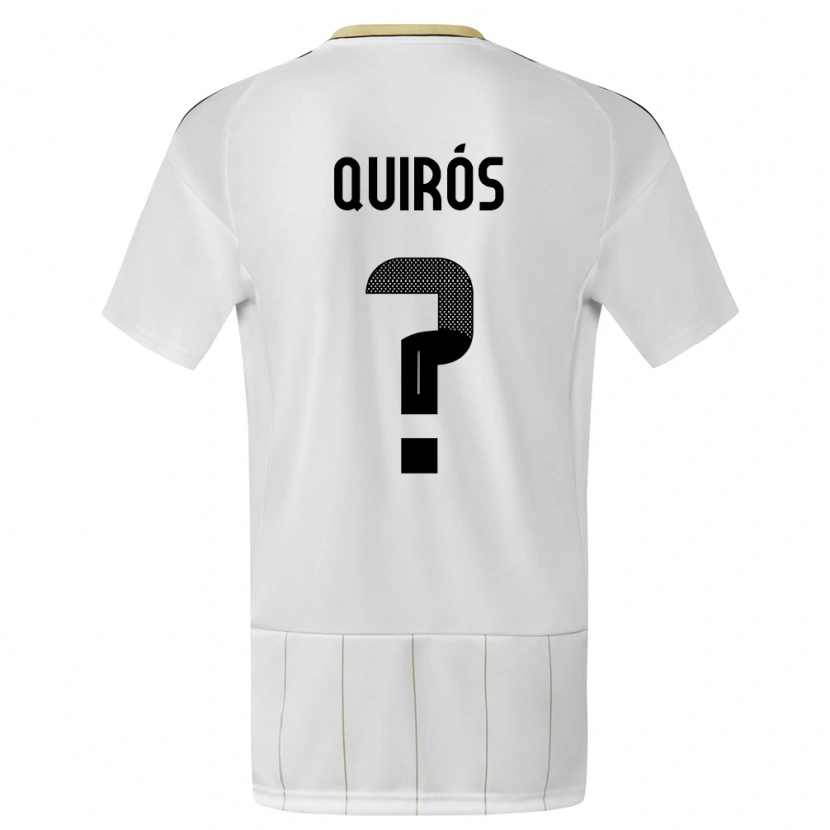 Danxen Kinder Costa Rica Santiago Quirós #0 Weiß Auswärtstrikot Trikot 24-26 T-Shirt Schweiz