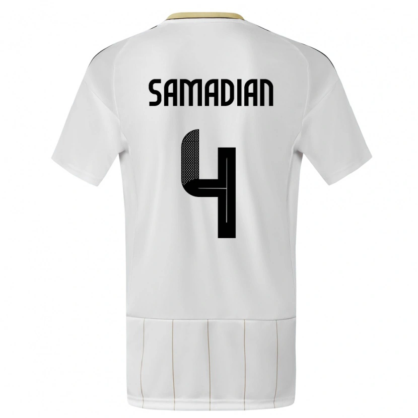 Danxen Kinder Costa Rica Farbod Samadian #4 Weiß Auswärtstrikot Trikot 24-26 T-Shirt Schweiz