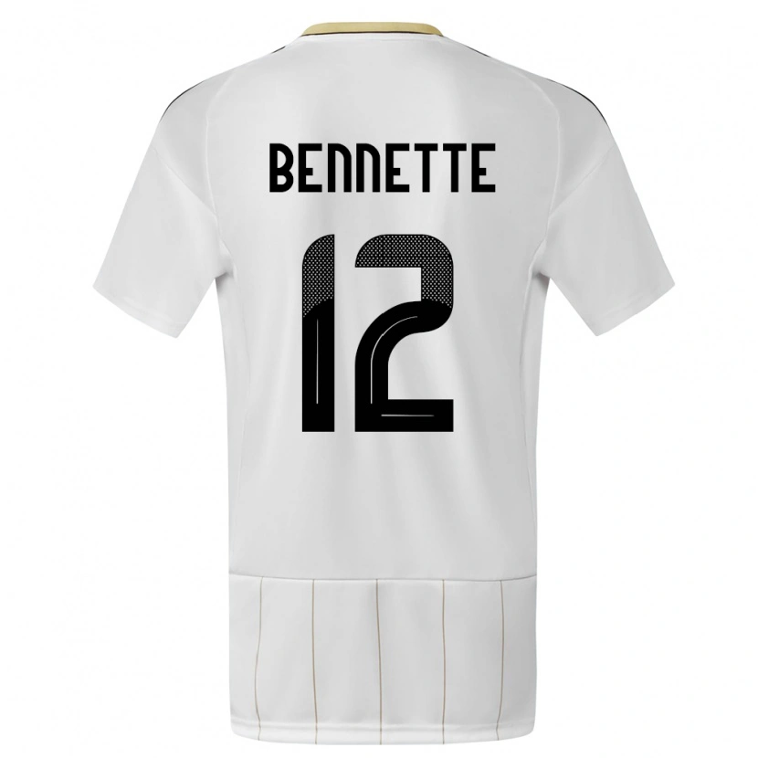 Danxen Kinder Costa Rica Nick Bennette #12 Weiß Auswärtstrikot Trikot 24-26 T-Shirt Schweiz
